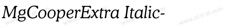 MgCooperExtra Italic字体转换